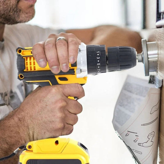 Cordless Drill Machine Kit with 2 Batteries & 26 Accessories | Portable Rechargeable Impact Drill Set - SwiftLogic Store