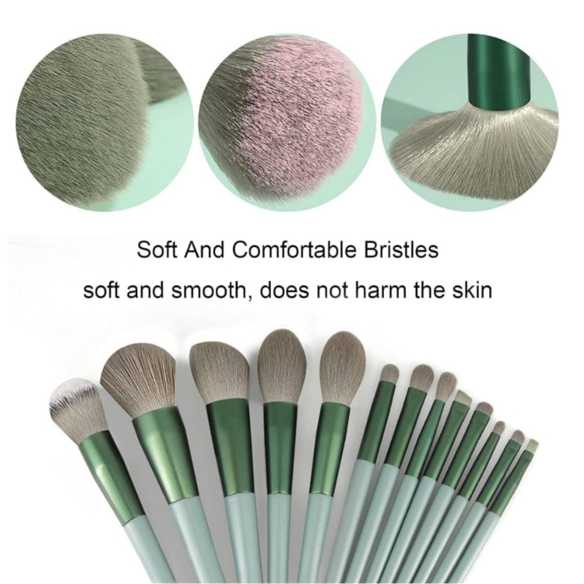 13 Piece Makeup Brush Set With Matching Storage Pouch Professional Soft Bristles For Blending Contouring And Daily Use | Random Color - SwiftLogic Store