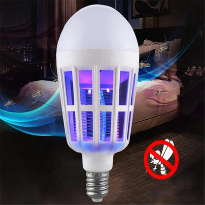 2-in-1 LED Mosquito Killer Bulb | 15W Insect Zapper Light | Silent, Odorless, Energy Saving - SwiftLogic Store