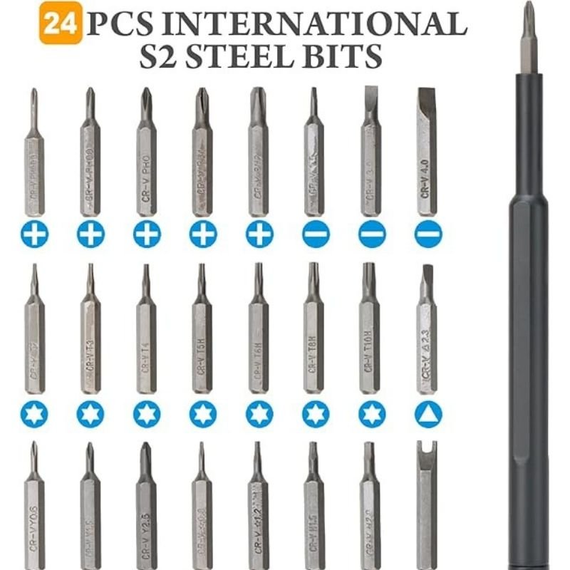 24-in-1 Precision Magnetic Screwdriver Set | Electronics, Phones & Laptop Repair Tool Kit - SwiftLogic Store