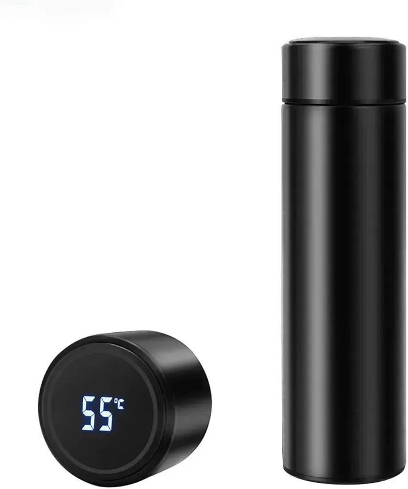 Digital Temp Tea Bottle 50ml Black Stainless Steel