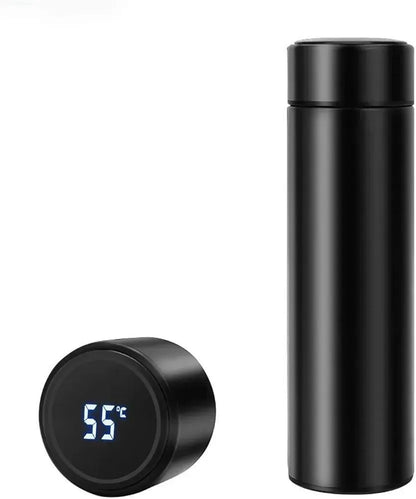 Digital Temp Tea Bottle 50ml Black Stainless Steel