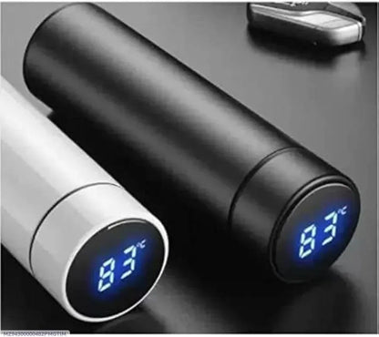 Digital Temp Tea Bottle 50ml Black Stainless Steel