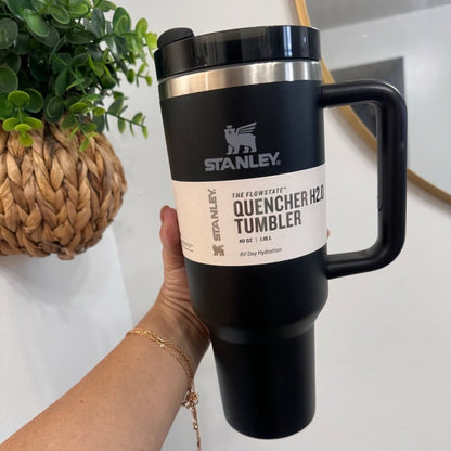 Black Stanley 40 Oz Stainless Steel Tumbler | Leak-Proof Vacuum Insulated Travel Mug | Hot & Cold - SwiftLogic Store