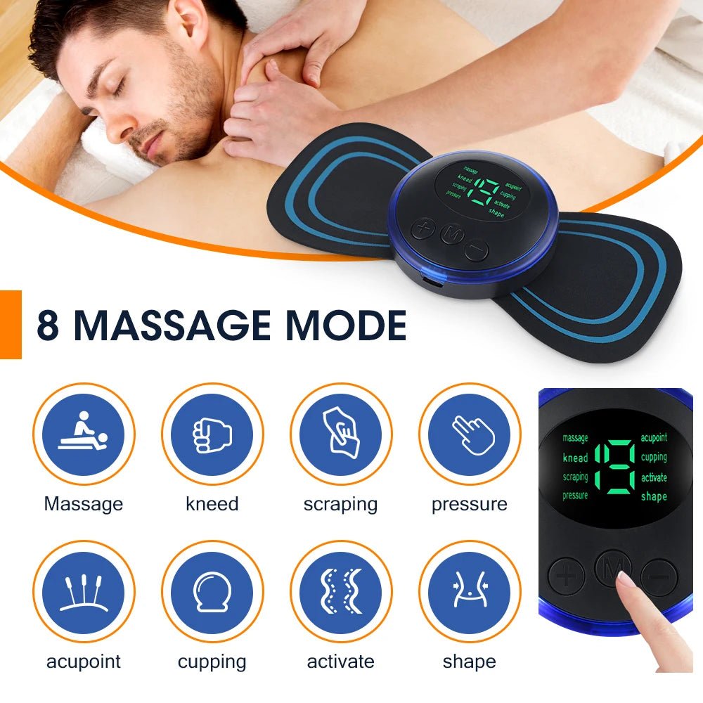 EMS Butterfly Portable Neck Massager | Mini Full-Body Muscle Relaxer - SwiftLogic Store