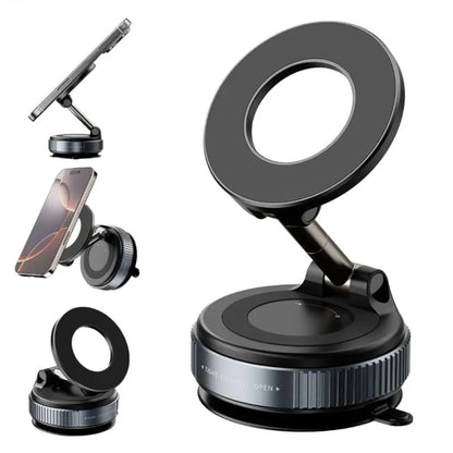 Foldable Magnetic Car Phone Holder | 360° Rotating Suction Mount, Universal - SwiftLogic Store
