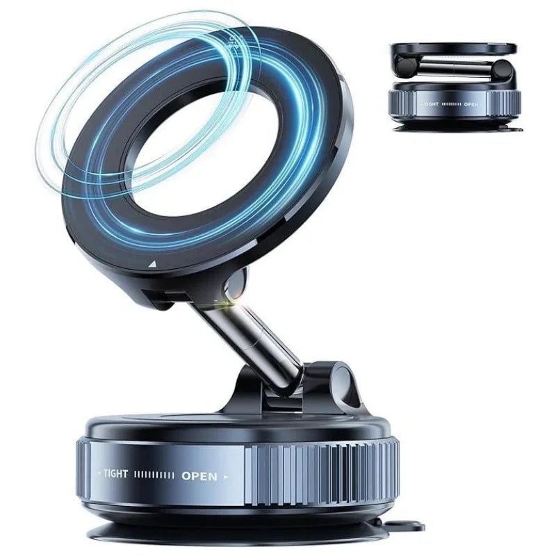 Foldable Magnetic Car Phone Holder | 360° Rotating Suction Mount, Universal - SwiftLogic Store