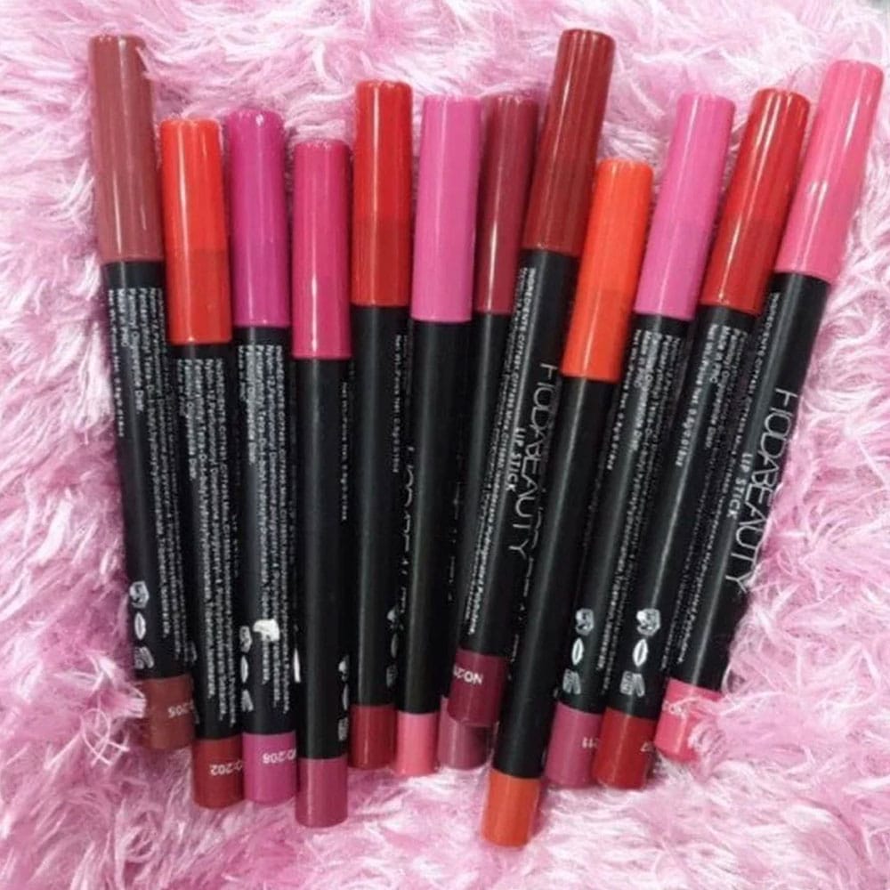 Huda Beauty Matte Color Lipstick Pencils Set Of 12 - SwiftLogic Store