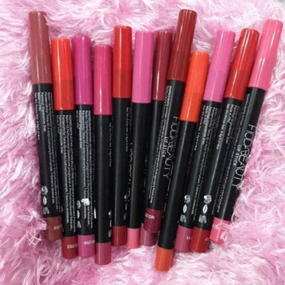 Huda Beauty Matte Color Lipstick Pencils Set Of 12 - SwiftLogic Store