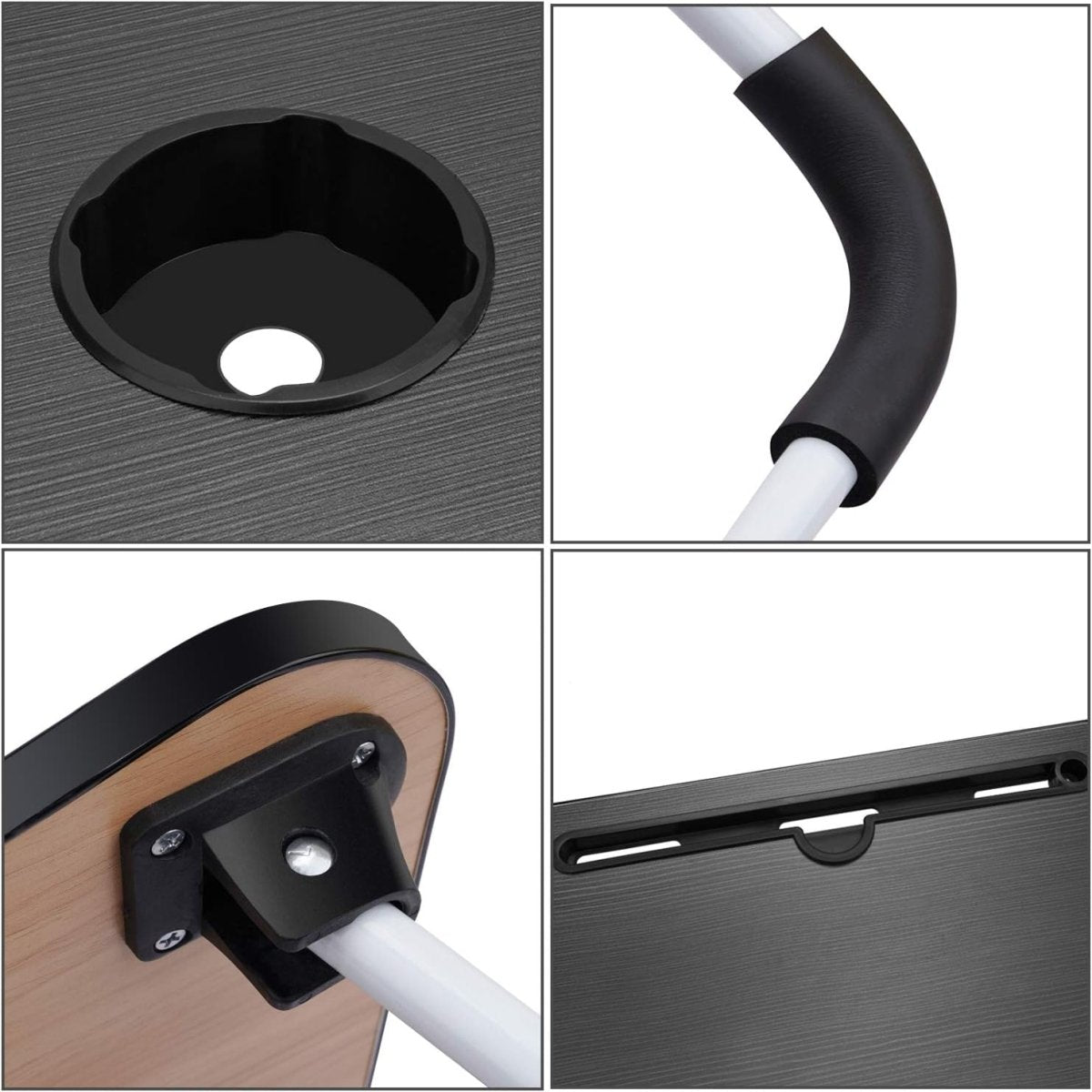 Laptop Table | Black Color | Foldable Legs, Tablet Groove & Cup Slot | Perfect for Working, Reading, Writing, and Eating - SwiftLogic Store