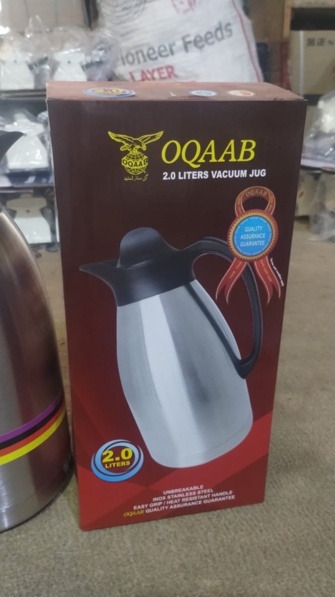 Oqaab 2 Liter Premium Stainless Steel Thermos Durable Water Bottle Large Capacity Leak Proof Bottle for Gym Travel Office Home Use - SwiftLogic Store