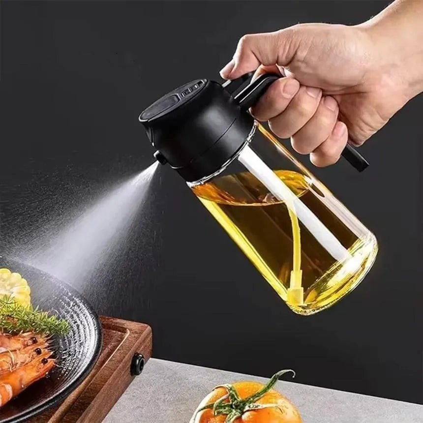 Premium Glass Oil Spray Bottle with Spray Nozzle - SwiftLogic Store
