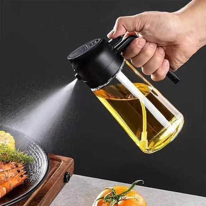 Premium Glass Oil Spray Bottle with Spray Nozzle - SwiftLogic Store