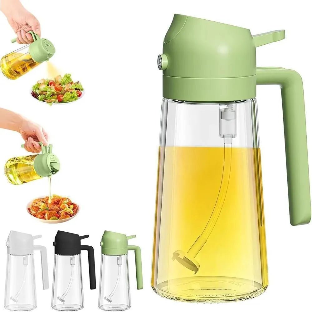 Premium Glass Oil Spray Bottle with Spray Nozzle - SwiftLogic Store