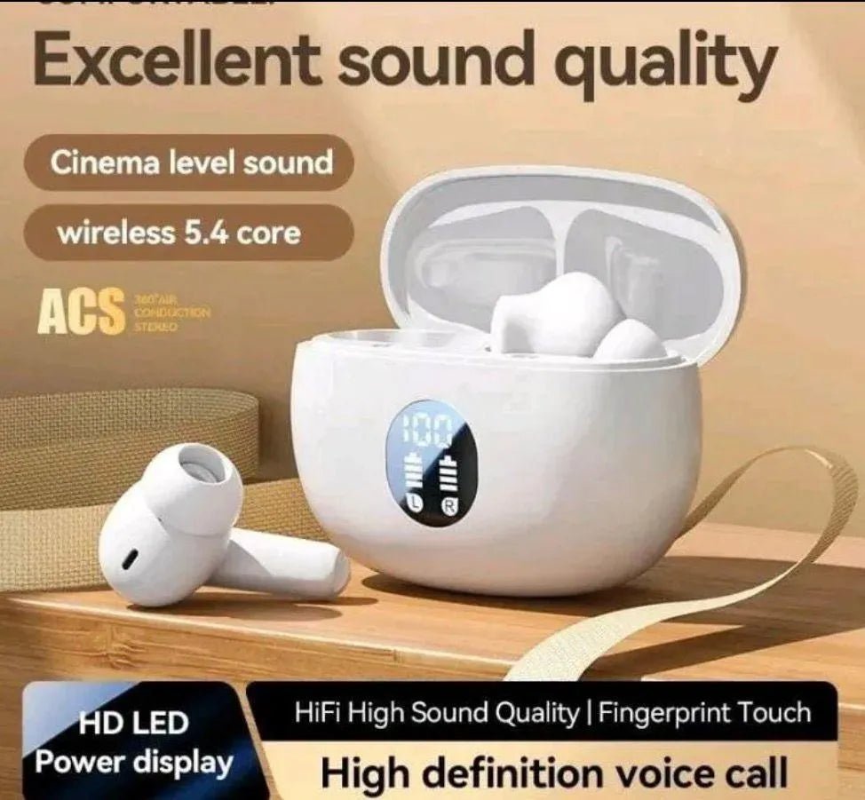 Premium Wireless Earbuds Black Yellow Bluetooth 5.3 - SwiftLogic Store