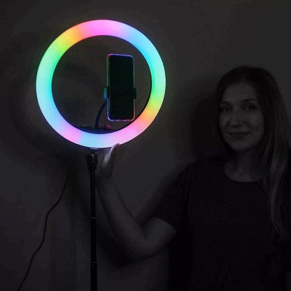RGB Ringlight 26 CM MJ26 With Mobile Holder - SwiftLogic Store