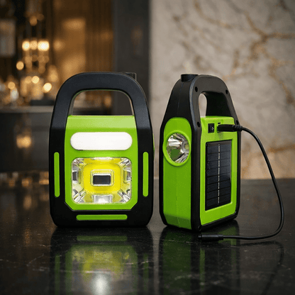 Solar Rechargeable 3-in-1 Emergency Light - Hurry Bolt Portable LED Work Light, Torch & Power Bank - SwiftLogic Store
