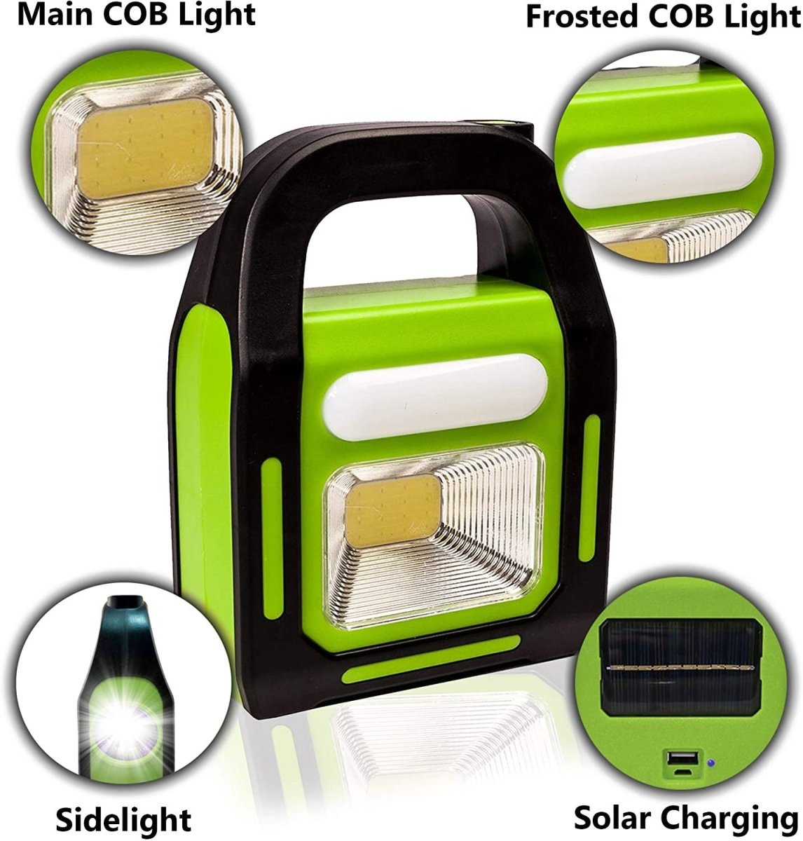 Solar Rechargeable 3-in-1 Emergency Light - Hurry Bolt Portable LED Work Light, Torch & Power Bank - SwiftLogic Store