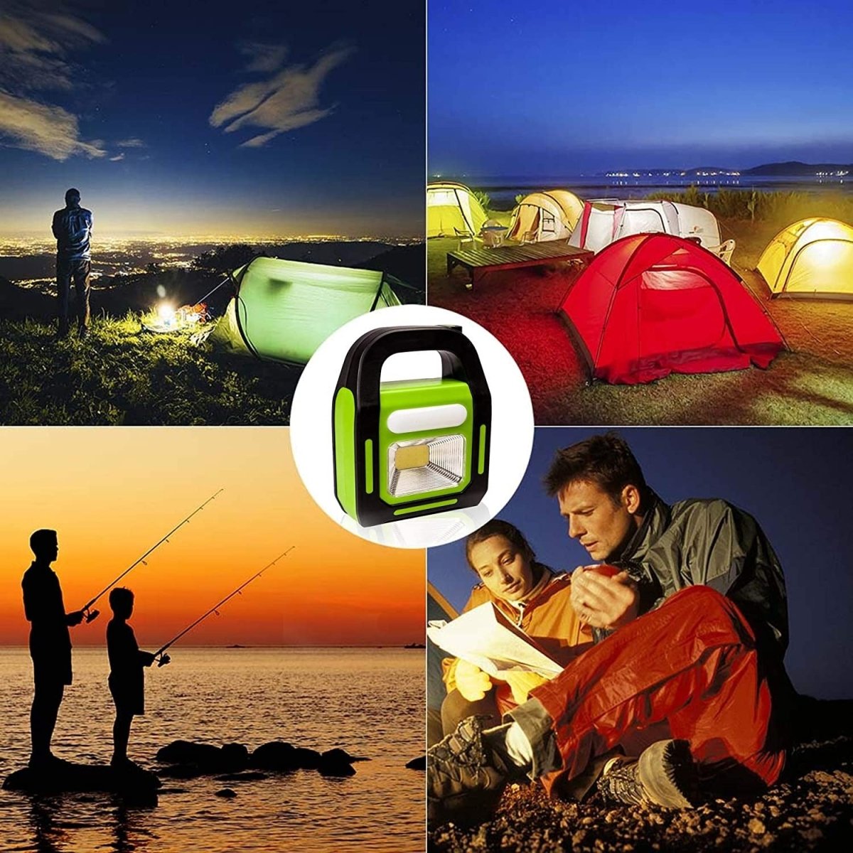 Solar Rechargeable 3-in-1 Emergency Light - Hurry Bolt Portable LED Work Light, Torch & Power Bank - SwiftLogic Store