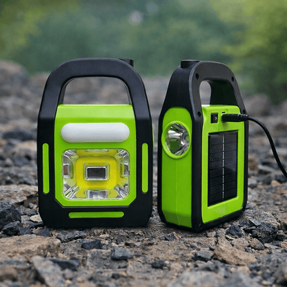 Solar Rechargeable 3-in-1 Emergency Light - Hurry Bolt Portable LED Work Light, Torch & Power Bank - SwiftLogic Store