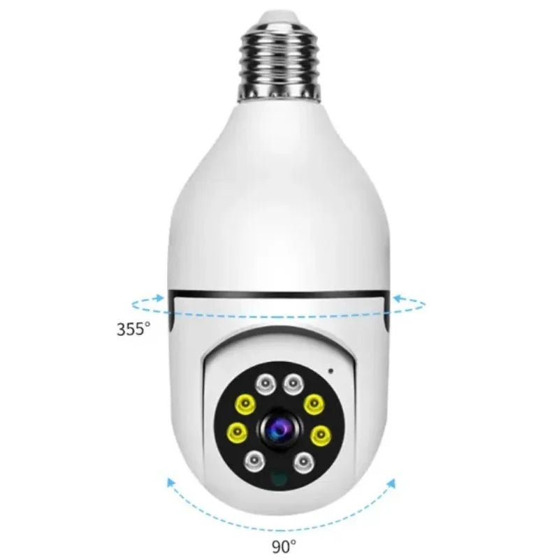 Speed-X Bulb Camera 1080P WiFi 360° Panoramic Security Camera | Night Vision & Two-Way Audio - SwiftLogic Store