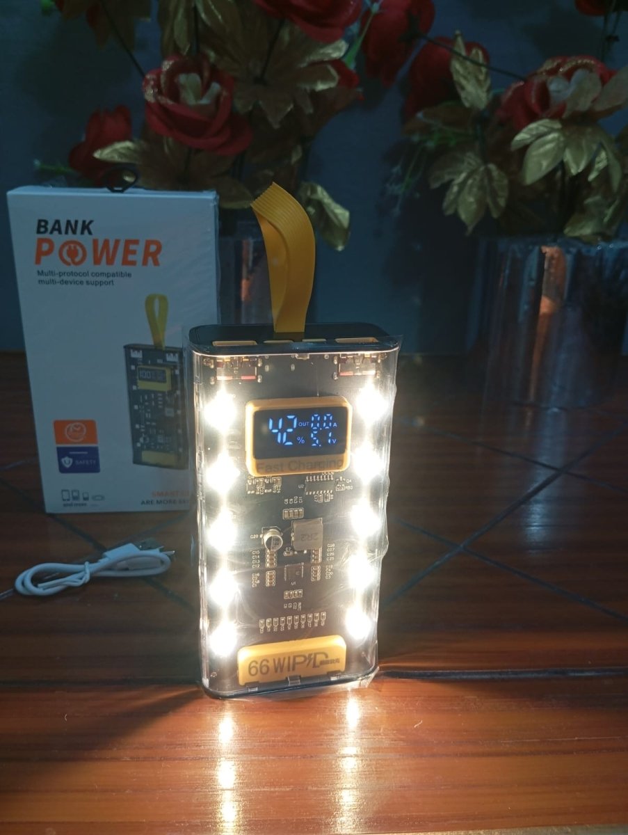 Transparent Power Bank 20000 mAh - SwiftLogic Store