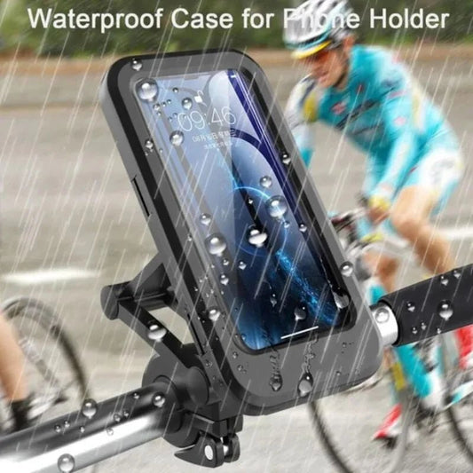 Waterproof Bike Phone Holder 360° Rotation | Handlebar Mobile Mount for Bicycle & Motorcycle - SwiftLogic Store