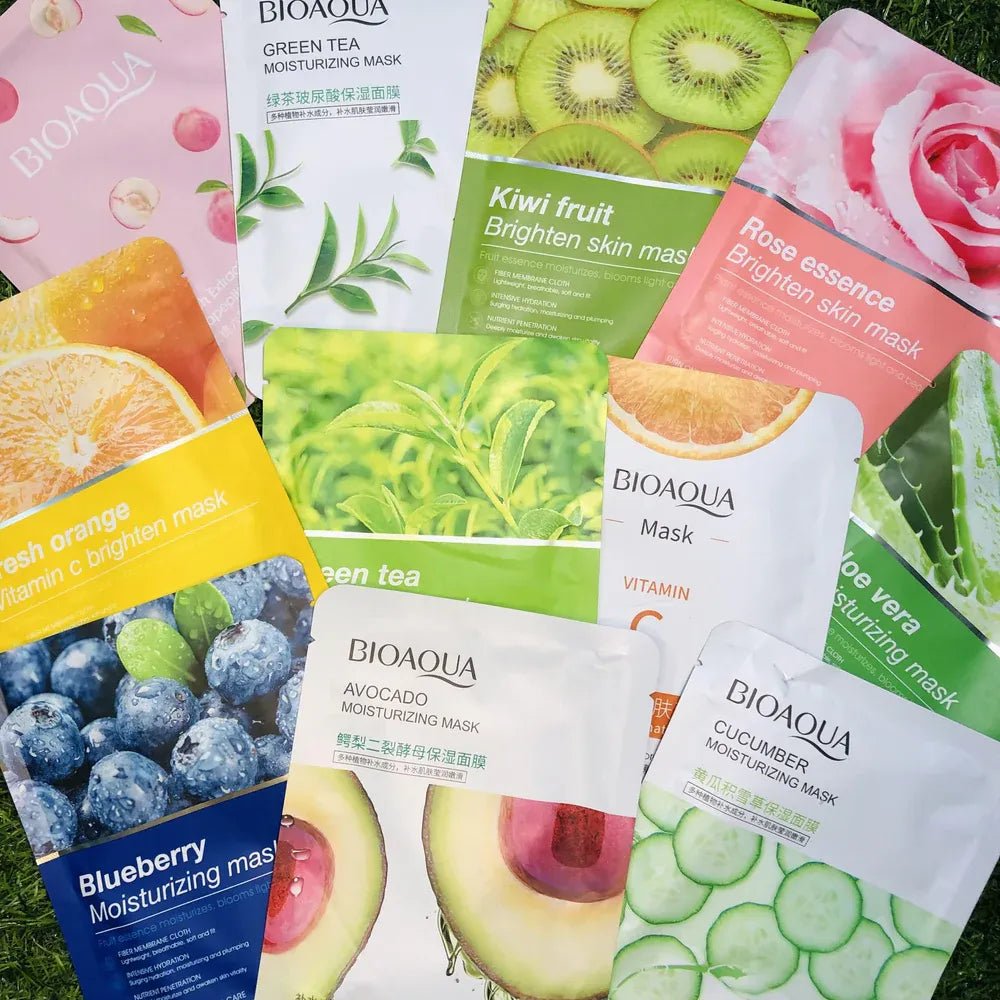 Whitening Face Sheet Mask Set Of 6 Multicolor Hydrating Brightening Skin Care Masks For Radiant Smooth And Glowing Skin | Random Flavor - SwiftLogic Store