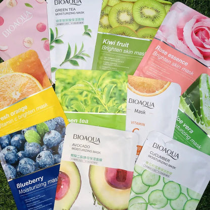 Whitening Face Sheet Mask Set Of 6 Multicolor Hydrating Brightening Skin Care Masks For Radiant Smooth And Glowing Skin | Random Flavor - SwiftLogic Store