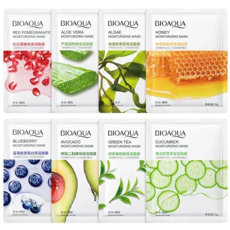 Whitening Face Sheet Mask Set Of 6 Multicolor Hydrating Brightening Skin Care Masks For Radiant Smooth And Glowing Skin | Random Flavor - SwiftLogic Store